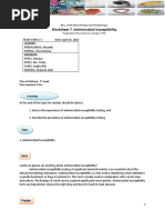 Worksheet 7: Antimicrobial Susceptibility: Leaders: Members