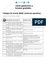 BMW Codigos Especificos OBD y Posibles Causas