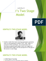 Gentile's Two Stage Model: Activity 8