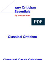 Literary Criticism Essentials: by Shabnam Kaur