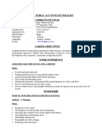 Certified Public Accountant Finalist Curriculum Vitae: April2019-May 2022 Hotel Jofa Limited Roles