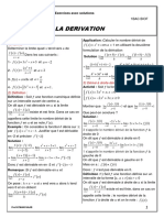 La Derivation Cours Et Exercices Corriges 1