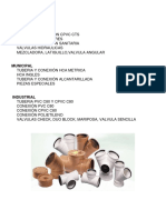 Catalogo de Tuberias de PVC y CPVC