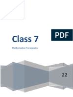 Class 7: Mathematics Prerequisite