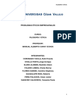 Problemas Éticos Empresariales Ii Avance - Grupo 3