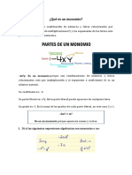 Monomio, Polinomios, Sumas y Restas