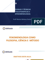 Slides 02 Fenomenologia Como Filosofia Ciencia e Metodo