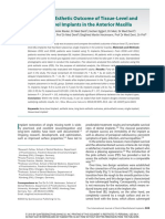 Long-Term Esthetic Outcome of Tissue-Level and Bone-Level Implants in The Anterior Maxilla