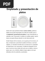 Emplatado y de Presentación de Platos