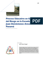 Proceso Educ en Gest Del Riesgo en La Escuela Normal Juan Demostenes Panama