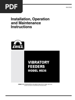 Installation, Operation and Maintenance Instructions: Vibratory Feeders