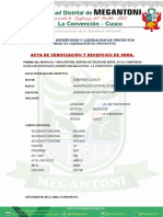 Acta de Recepción y Entrega Puerto Rico