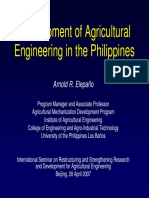 Development of Agricultural Engineering in The Philippines: Arnold R. Elepaño