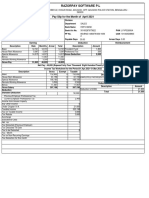 Razorpay Software P.L: Pay Slip For The Month of April 2021