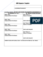 DBQ Organizer Template: The Documents (Use "Most") The "Relevant Outside Information"