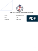 Leading Organization Assignment (EGS MBA)