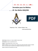 Plan de Formation Pour Les Maïtres Cahier Des Maïtre Maçons