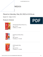 Order #MTRON82616 - MTR Foods