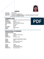 Riza Mae Ablanque: Personal Data