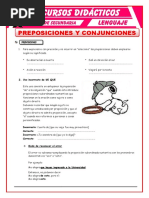 Preposiciones y Conjunciones para Cuarto de Secundaria