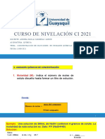 Clase Semana 15 - Molaridad, Normalidad, Molalidad, Porcentaje de Masa-Volumen, Concentración