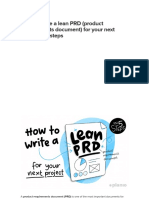 How To Write A PRD