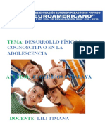 Desarrollo Fisico y Cognoscitivo en La Adolescencia Grupo 5