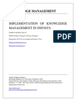 Implementation of Knowledge Management in Infosys