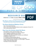 Name of God Resource Guide 2021