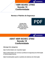 ABNT ISO 27002 15 Conformidade