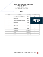 Dav Public School-Sector 14, Gurugram ACADEMIC PLAN 2022-23 Class Ix Computer Applications