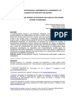 Atuação Do Profissional Enfermeiro No Atendimento Ao Paciente Por Tentativa de Suicídio