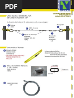 Línea de Vida Horizontal Fija de Cable de Acero