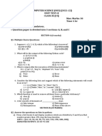 All Questions Are Mandatory. - Question Paper Is Divided Into 3 Sections-A, B, and C