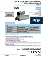 Sony - DCR Hc17e Hc19e hc21 Hc21e Hc22e hc32 Hc32e hc33 Hc33e - (ET)