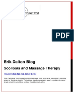 Erik Dalton Blog: Scoliosis and Massage Therapy