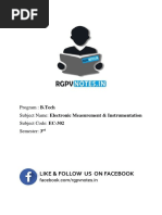 Unit 4 - Electronic Measurement & Instrumentation - WWW - Rgpvnotes.in