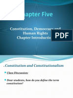 Chapter Five: Constitution, Democracy and Human Rights Chapter Introduction