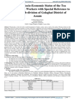 A Study On Socio-Economic Status of The Tea Garden Women Workers With Special Reference To Bokakhat Sub-Division of Golaghat District of Assam