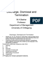 Discharge, Dismissal and Termination