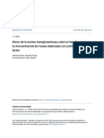 Efecto de La Enzima Transglutaminasa Sobre La Fracción Proteica y