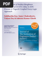 Optimization of Surface Roughness Parameters of Al-6351 Alloy in EDC Process: A Taguchi Coupled Fuzzy Logic Approach