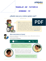 Ficha de Trabajo de Tutoria 2°D Semana 15: ¿Quién Soy Yo y Cómo Quiero Ser?