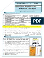 La Tension Electrique Exercices Non Corriges 1