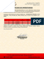 Certificado de Operatividad Extintores