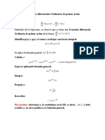 Ecuaciones Diferenciales Ordinarias de Primer Orden