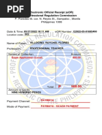 Electronic Official Receipt (eOR) Professional Regulation Commission