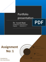 Portfolio Presentation: by Ayush Bhati