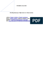 Tourism Analysis: Magole, Lefatshe I. Magole, Lapologang Tourism Analysis Cognizant Communication Corporation