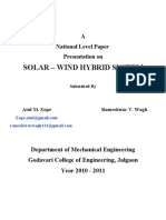 Solar-Wind Hybrid System Presents